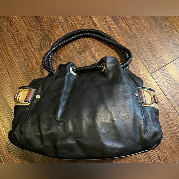 Cole Haan black chestnut spectator saddle unit leather bag. With original tag. - Picture 1 of 15